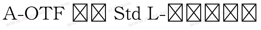 A-OTF 明石 Std L字体转换